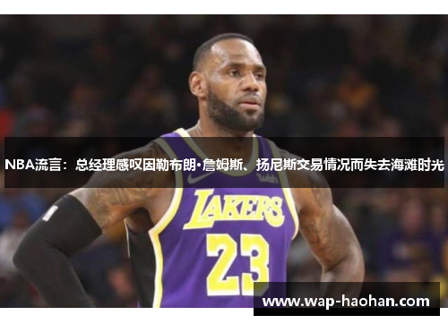 NBA流言:总经理感叹因勒布朗·詹姆斯、扬尼斯交易情况而失去海滩时光 NBA流言:总经理感叹因勒布朗·詹姆斯、扬尼斯交易情况而失去海滩时光